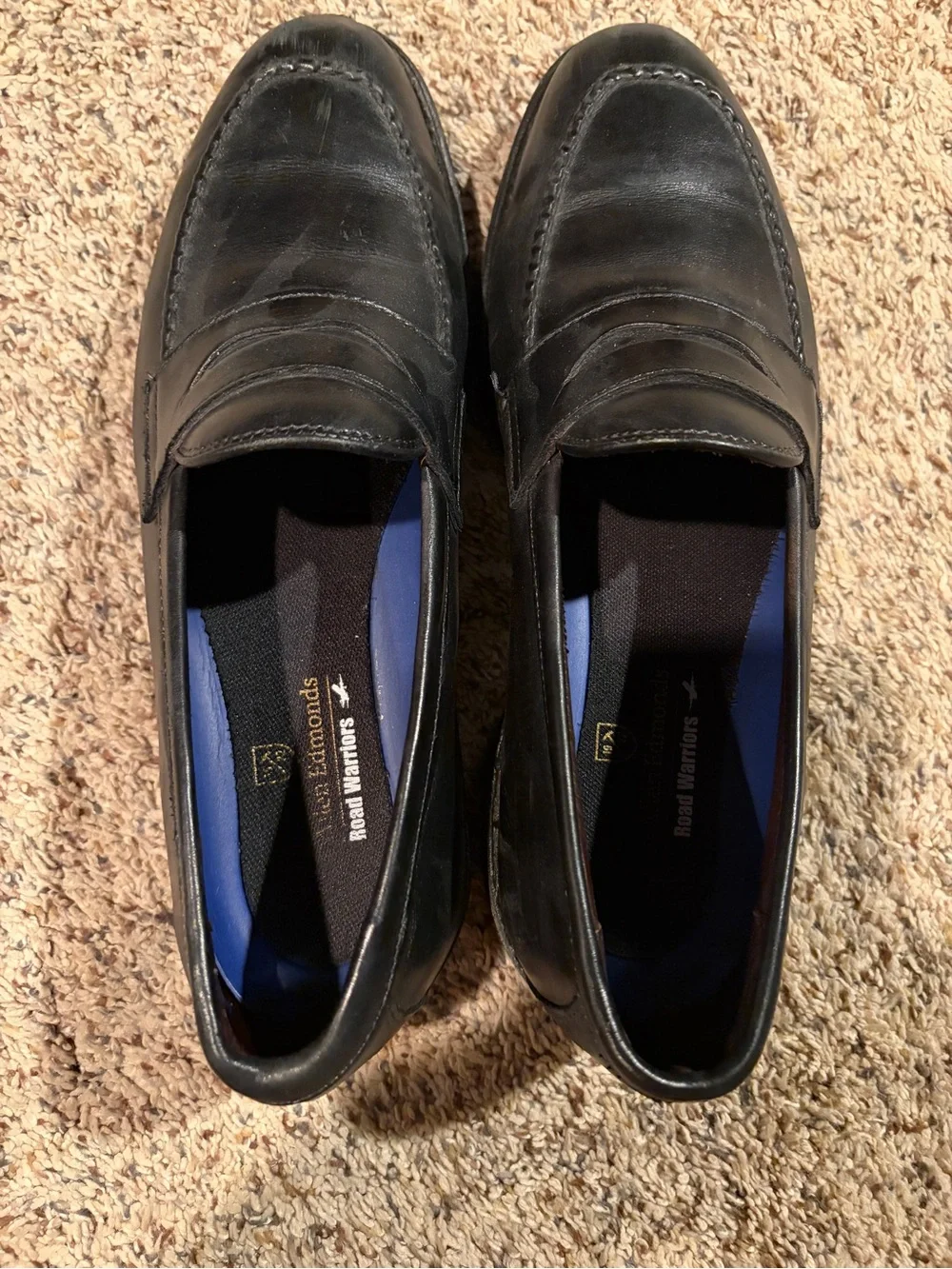 Allen Edmonds Black Leather Penny-Style Loafers